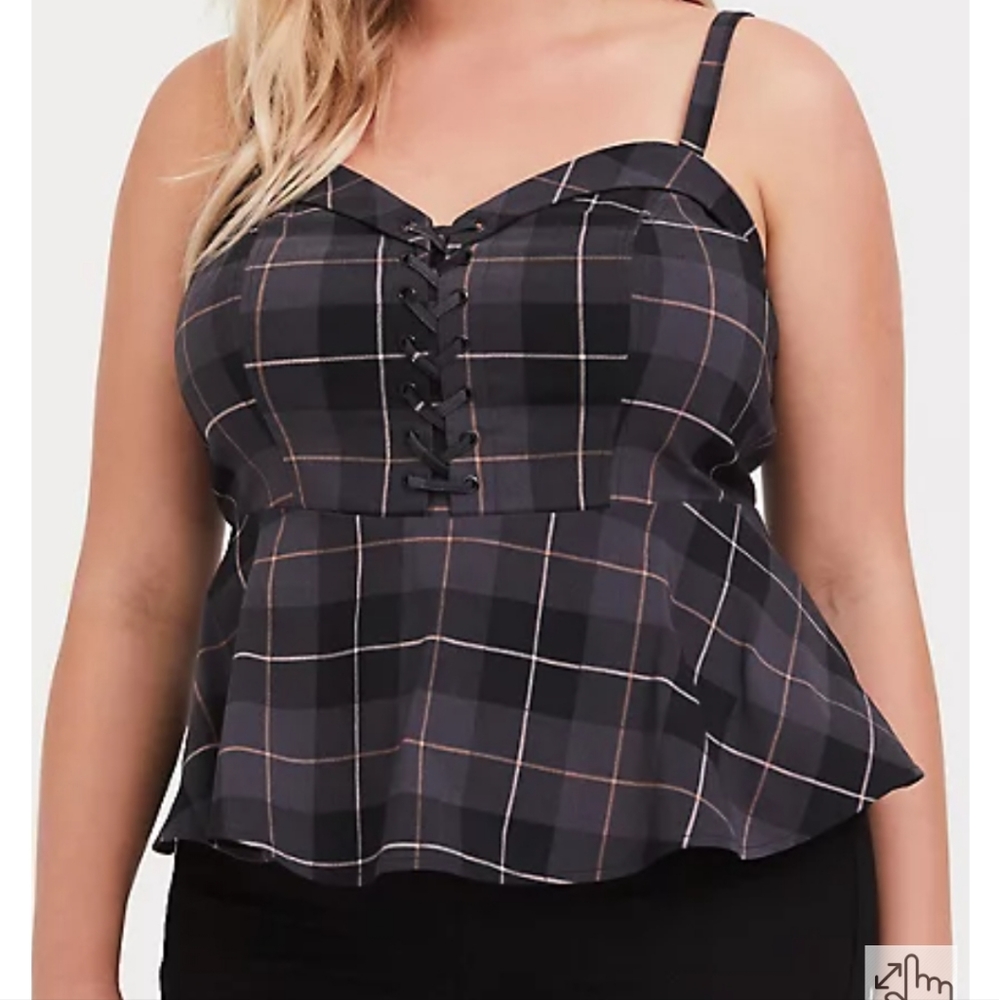 Torrid Grey Plaid Cami